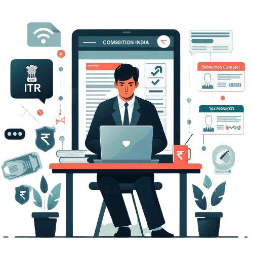 Online Tax Payment Illustration