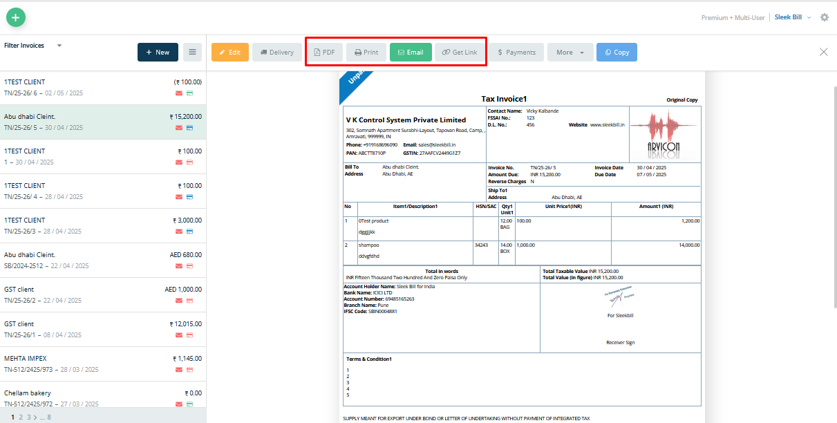 Input tax credit